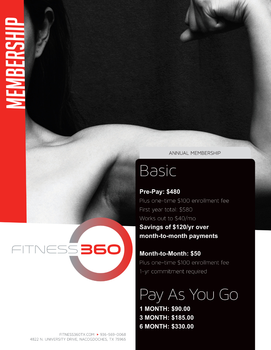 Fitness360 Membershift Flyer